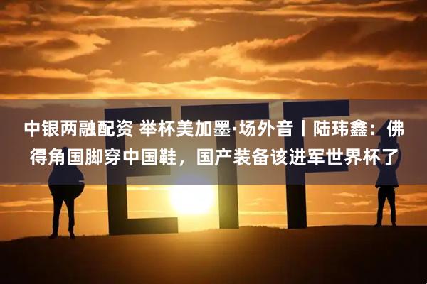 中银两融配资 举杯美加墨·场外音丨陆玮鑫：佛得角国脚穿中国鞋，国产装备该进军世界杯了