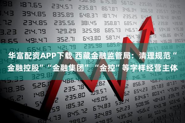 华富配资APP下载 西藏金融监管局：清理规范“金融控股”“金融集团” “金控”等字样经营主体